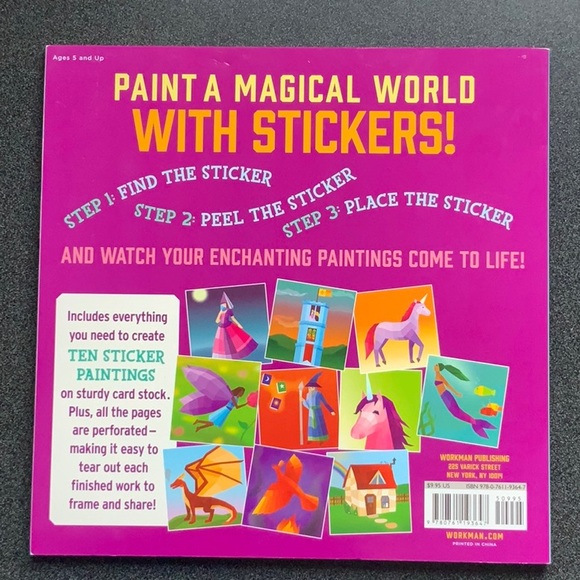 Paint by Sticker Kids Unicorns & Magic Book - Picture 2 of 2